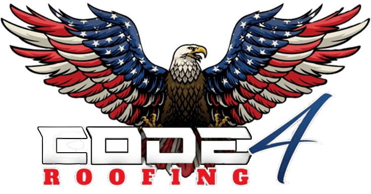 code 4 roofing logo