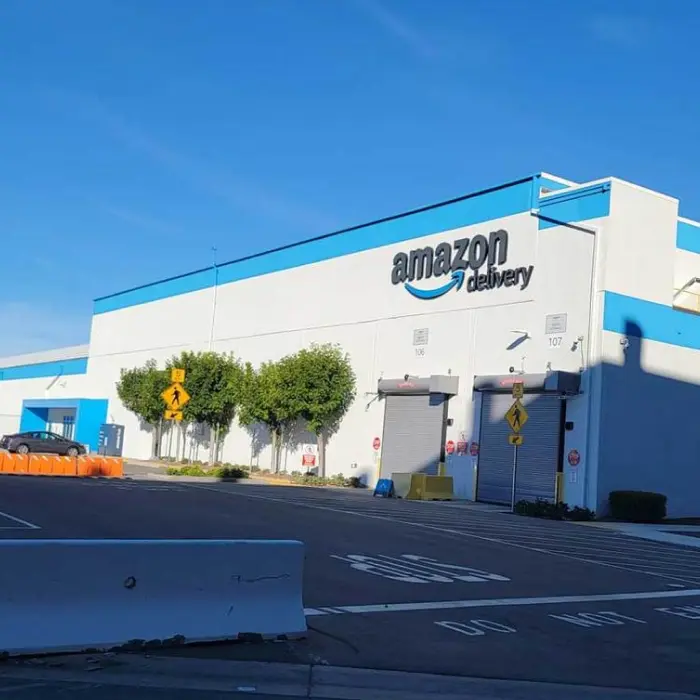 Amazon delivery warehouse exterior